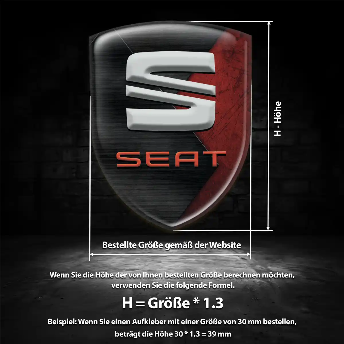 Seat Wappen Aufkleber Hohe Qualität