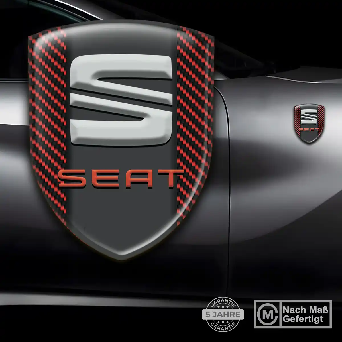 Seat Wappen Emblem Aufkleber Auto Premium-Edition