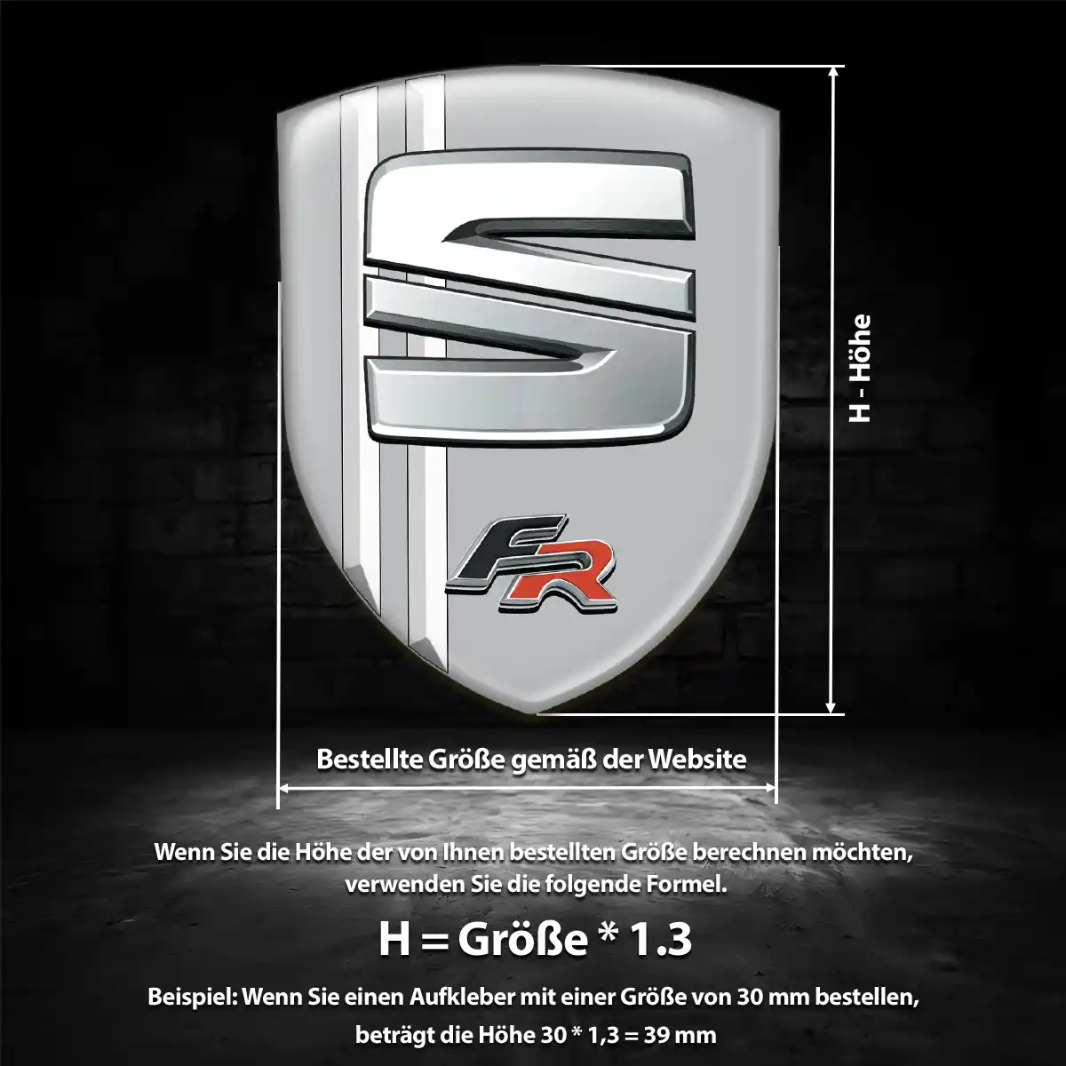 Seat Wappen Emblem Aufkleber Premium-Edition
