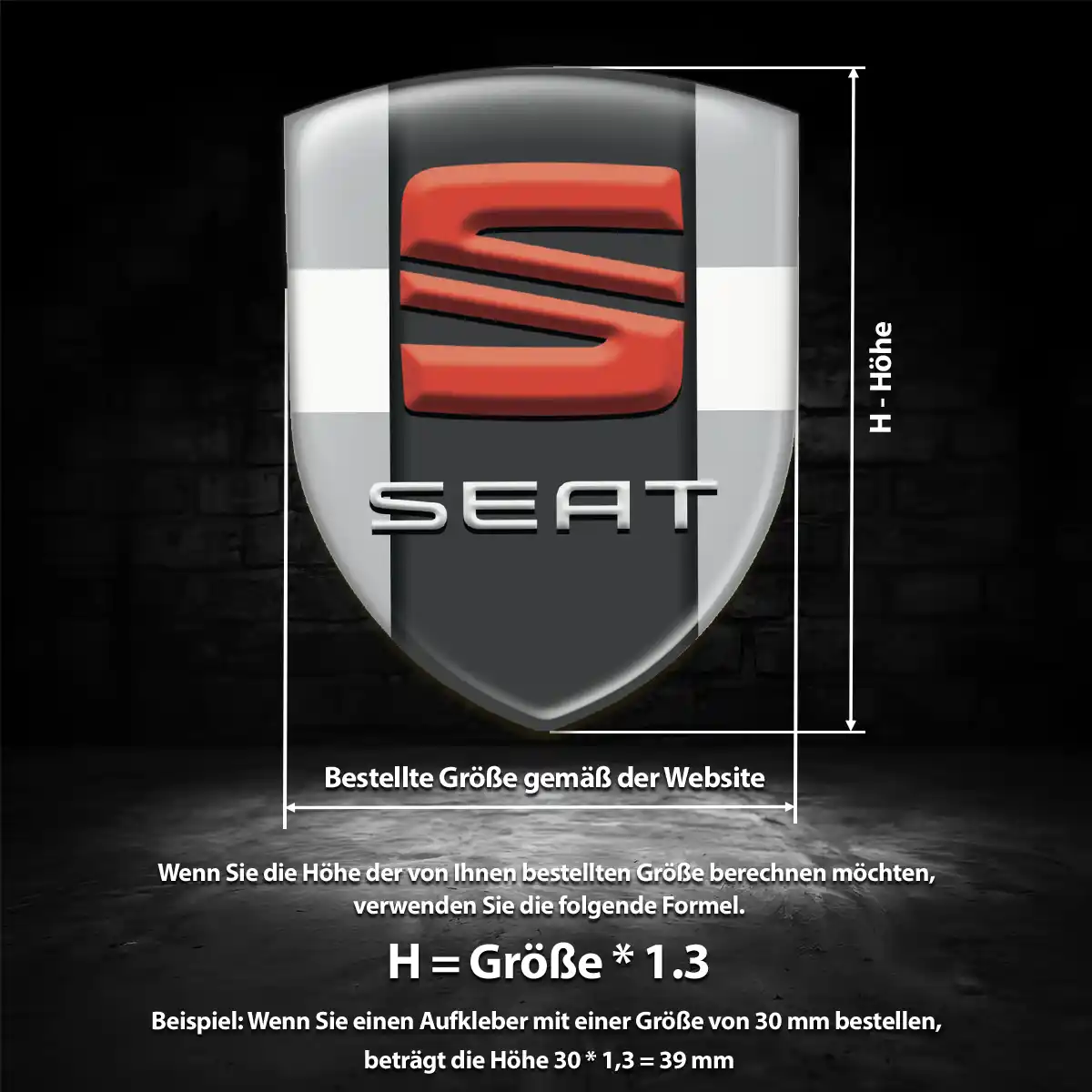 Seat Wappen Emblem Auto Hohe Qualität