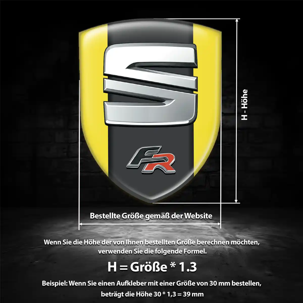Seat Wappen Emblem Stilvolles Design