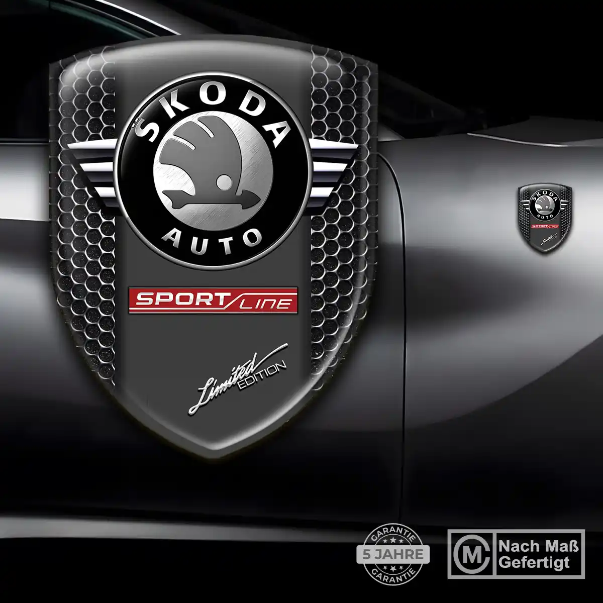 Skoda 3D Gel Aufkleber Auto Premium-Edition
