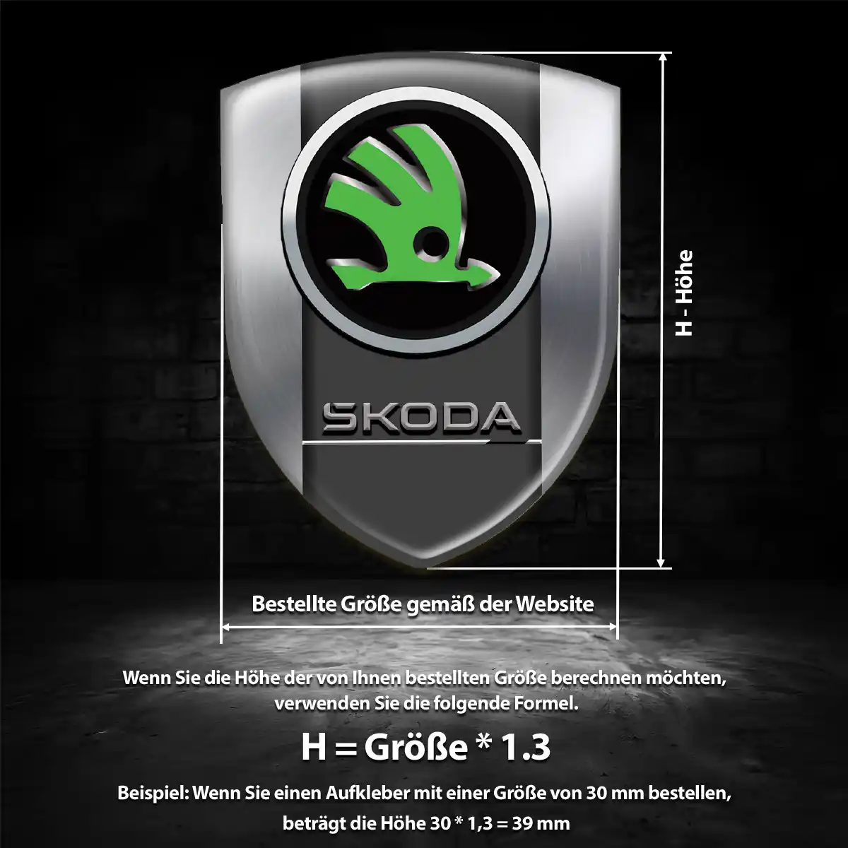 Skoda 3D Gel Aufkleber Auto Stilvolles Design