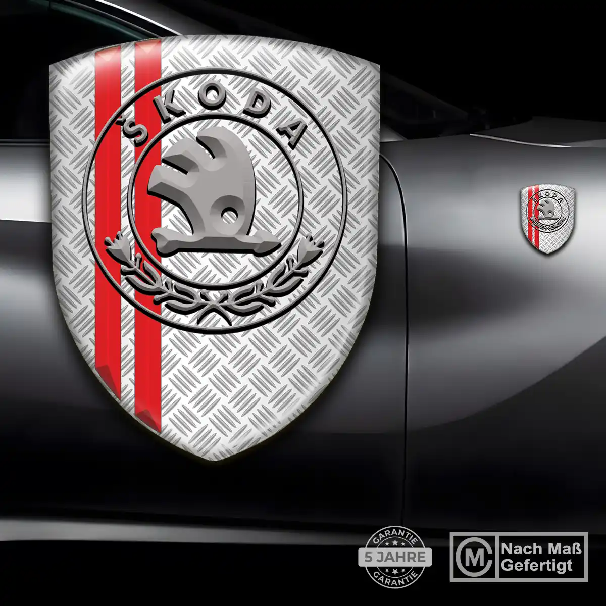 Skoda 3D Gel Aufkleber Emblem Premium-Edition