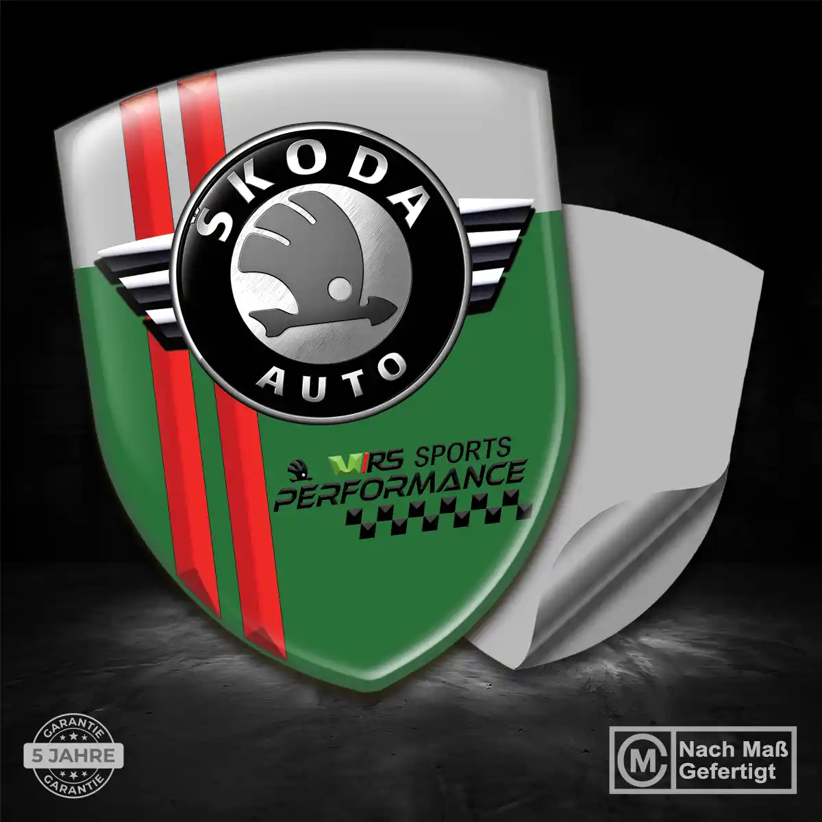Skoda 3D Gel Aufkleber Emblem Stilvolles Design