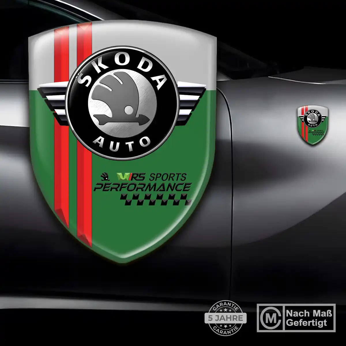 Skoda 3D Gel Aufkleber Emblem Stilvolles Design