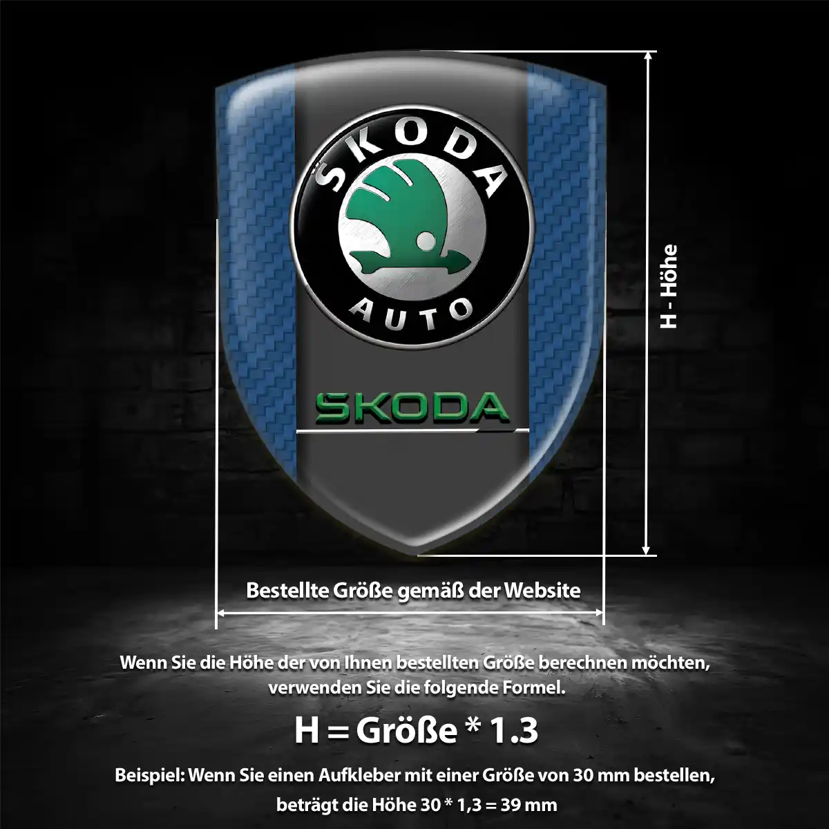 Skoda 3D Gel Aufkleber Embleme Auto Hohe Qualität