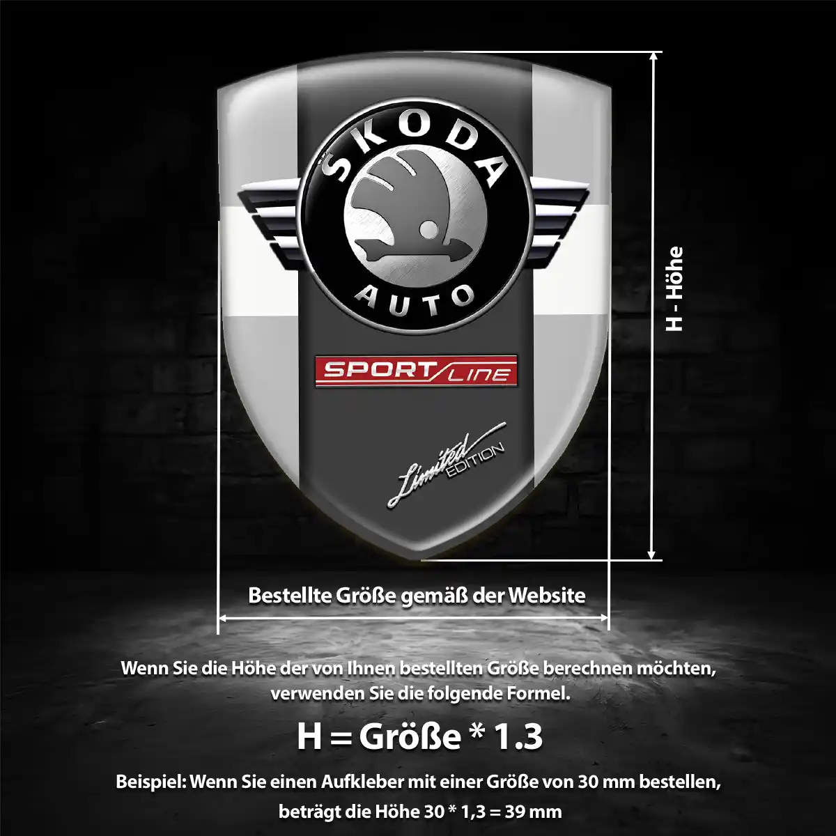 Skoda 3D Gel Aufkleber Embleme Auto Stilvolles Design