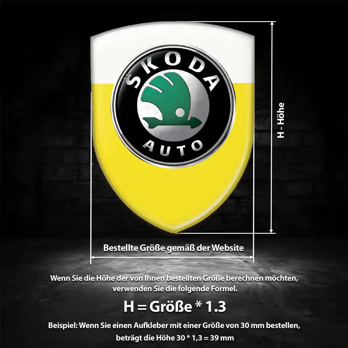 Skoda 3D Gel Aufkleber Silikon Auto Hohe Qualität