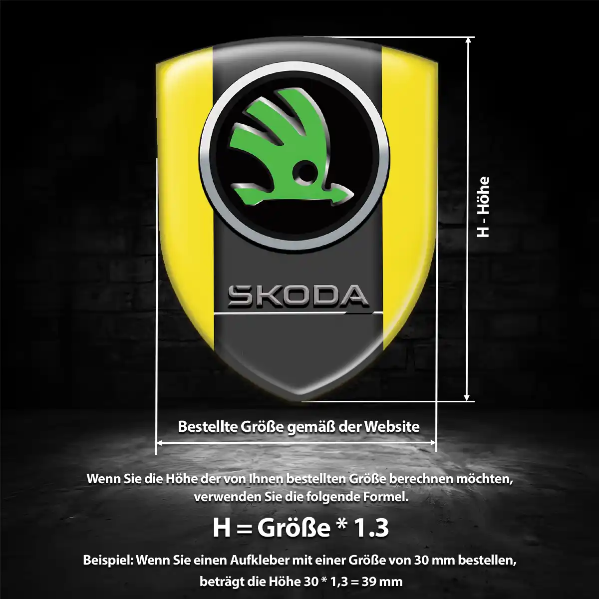 Skoda 3D Gel Aufkleber Silikon Auto Stilvolles Design