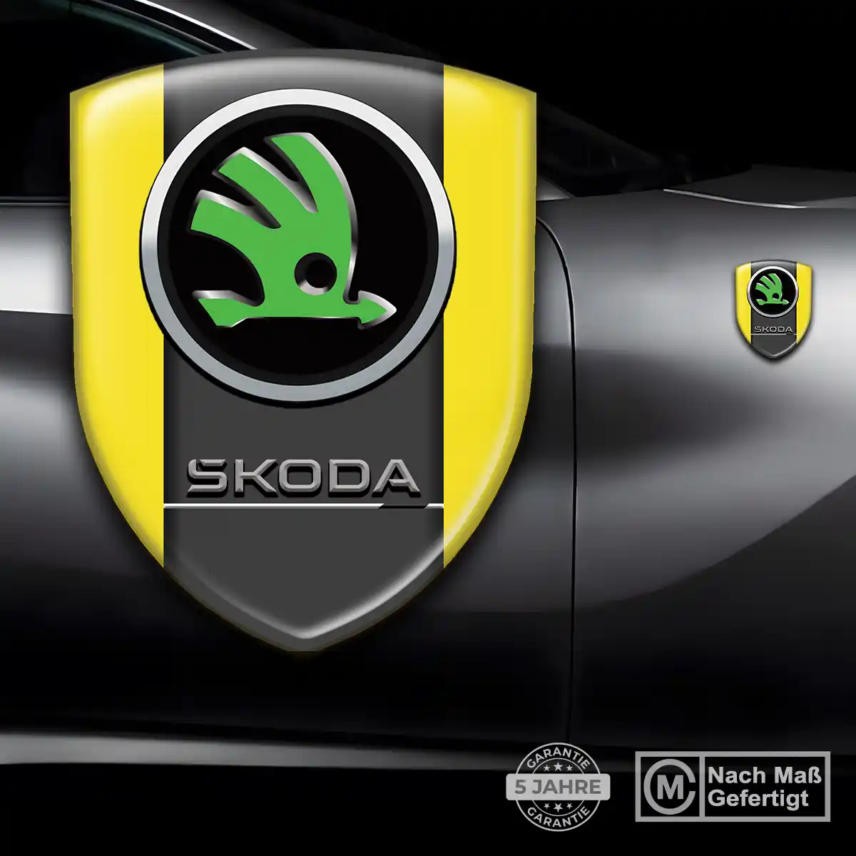 Skoda 3D Gel Aufkleber Silikon Auto Stilvolles Design