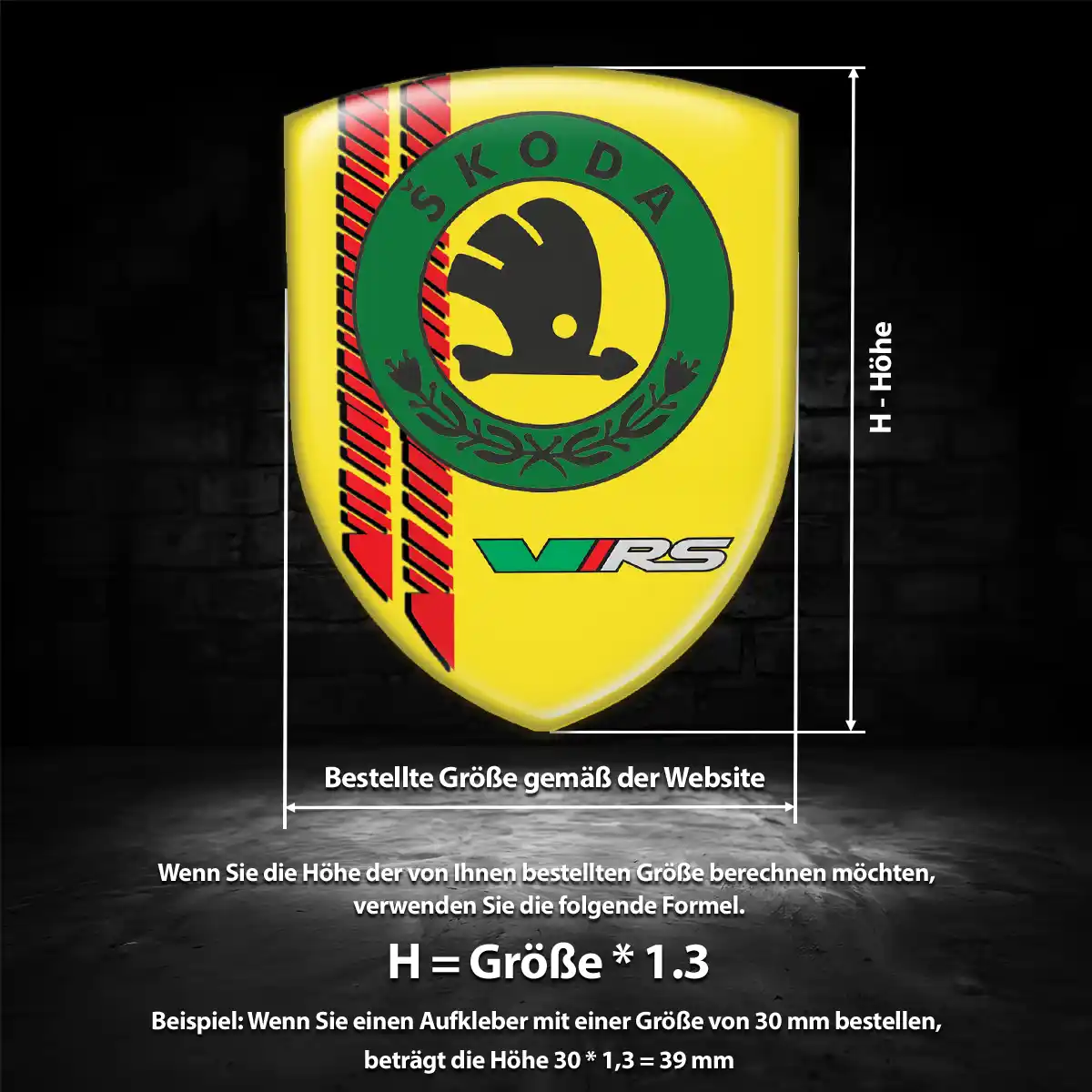 Skoda 3D Gel Aufkleber Silikon Hohe Qualität