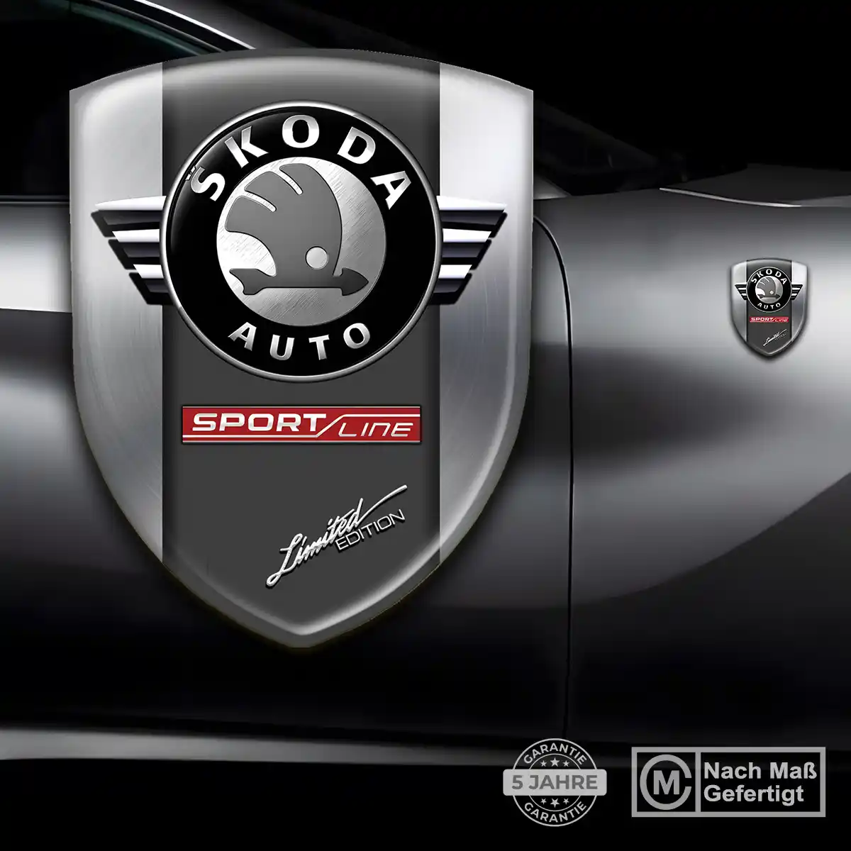 Skoda 3D Gel Aufkleber Silikon Premium-Edition