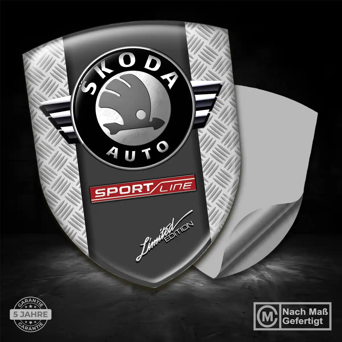 Skoda 3D Gel Aufkleber Stilvolles Design