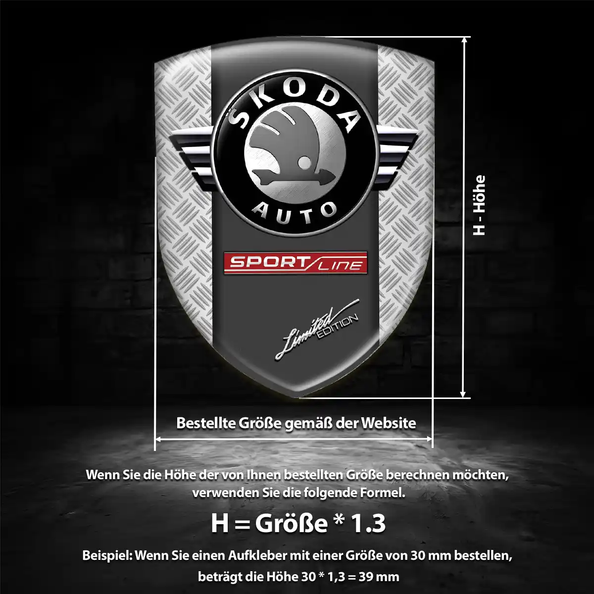 Skoda 3D Gel Aufkleber Stilvolles Design