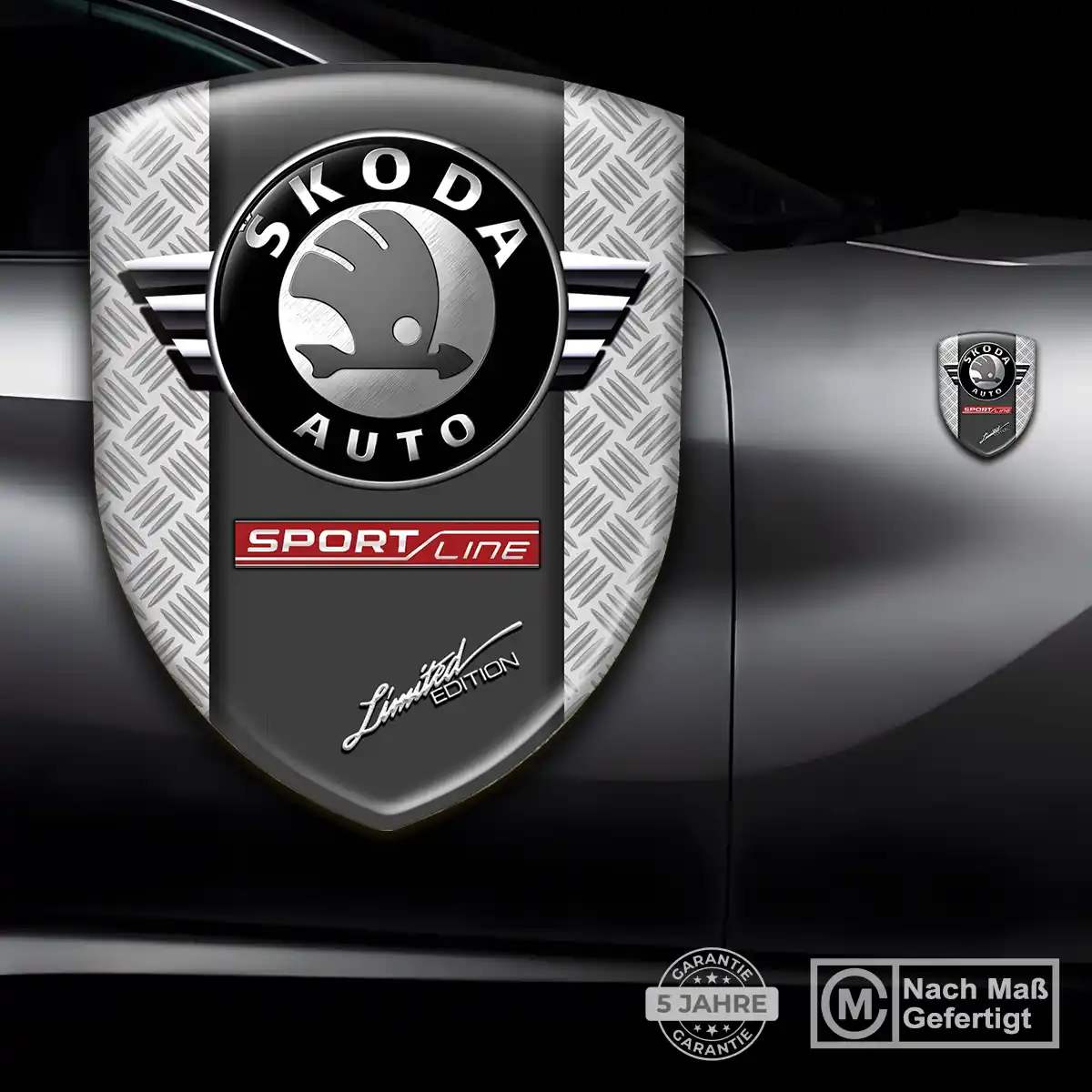Skoda 3D Gel Aufkleber Stilvolles Design