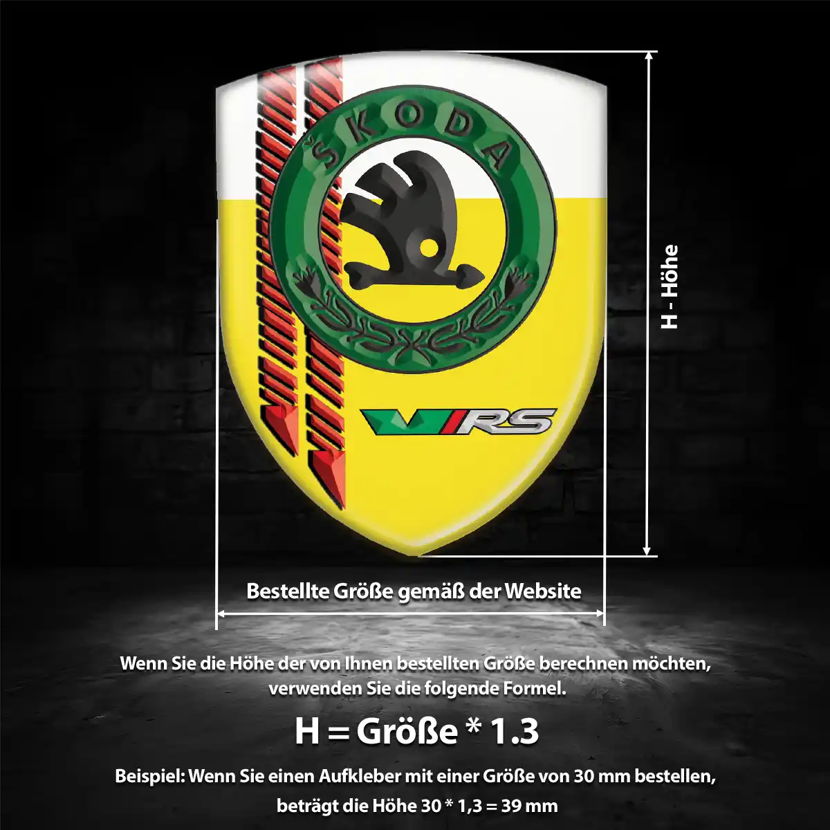 Skoda 3D Gel Aufkleber Wappen Auto Hohe Qualität