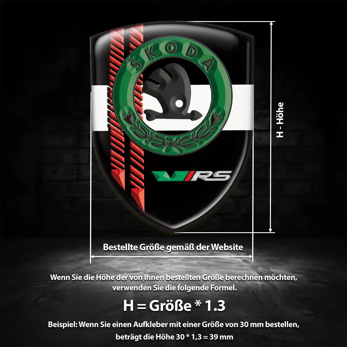 Skoda 3D Gel Aufkleber Wappen Hohe Qualität