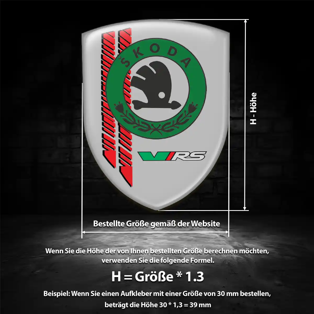 Skoda 3D Gel Aufkleber Wappen Stilvolles Design