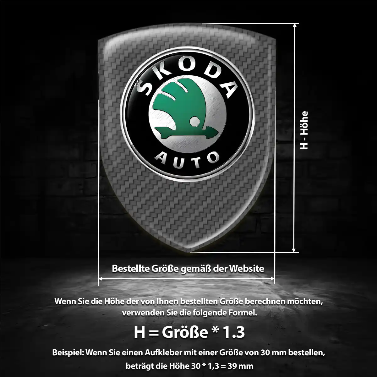 Skoda Aufkleber 3D Gel Emblem Auto Stilvolles Design