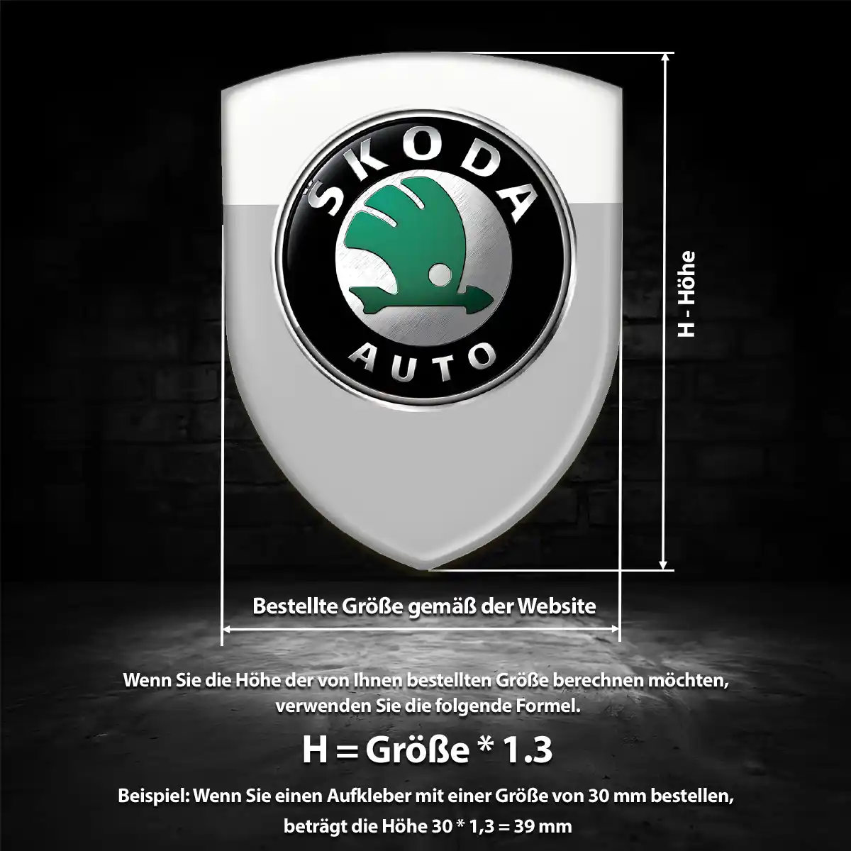 Skoda Aufkleber 3D Gel Emblem Hohe Qualität