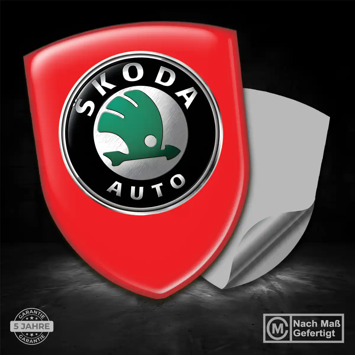 Skoda Aufkleber 3D Gel Emblem Stilvolles Design