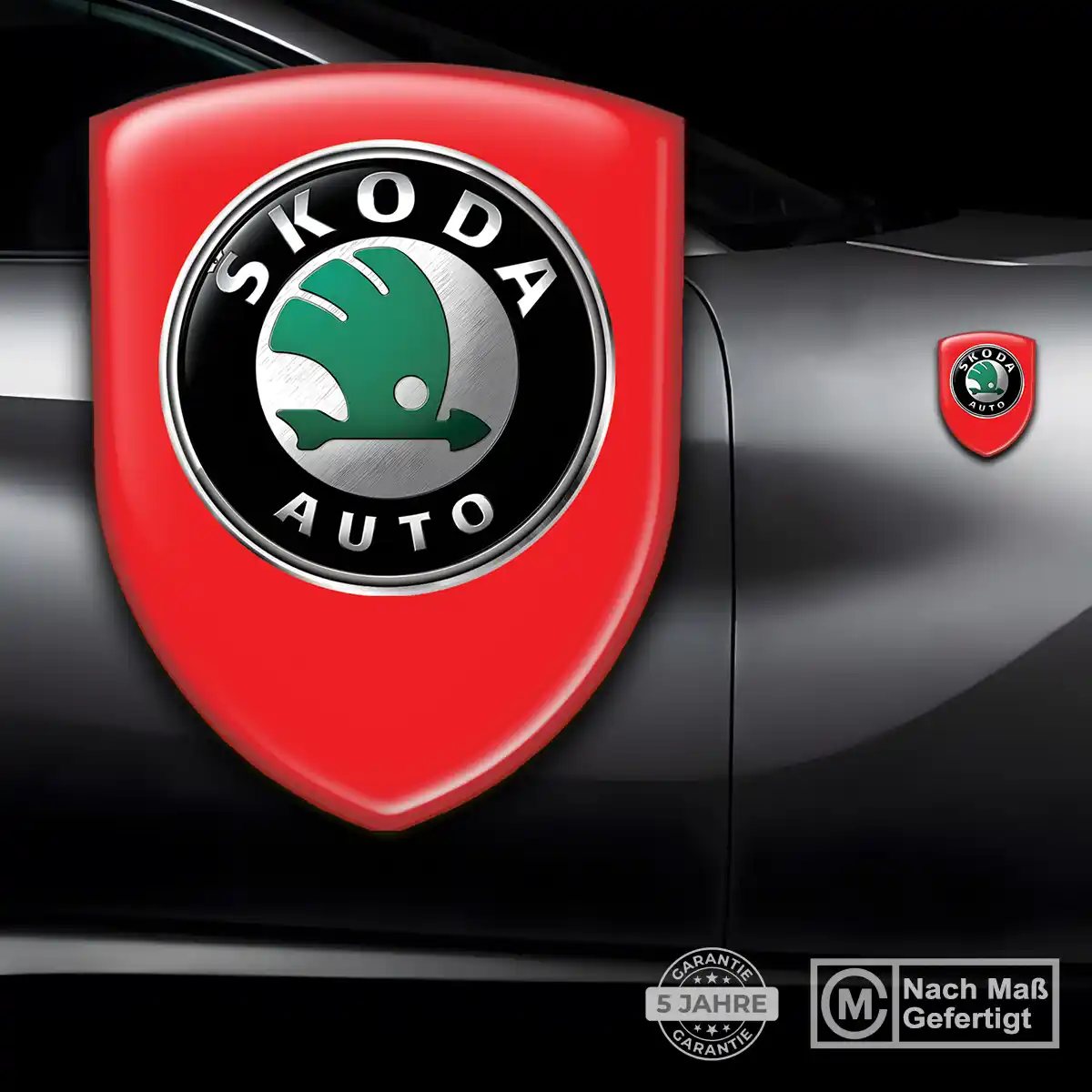 Skoda Aufkleber 3D Gel Emblem Stilvolles Design