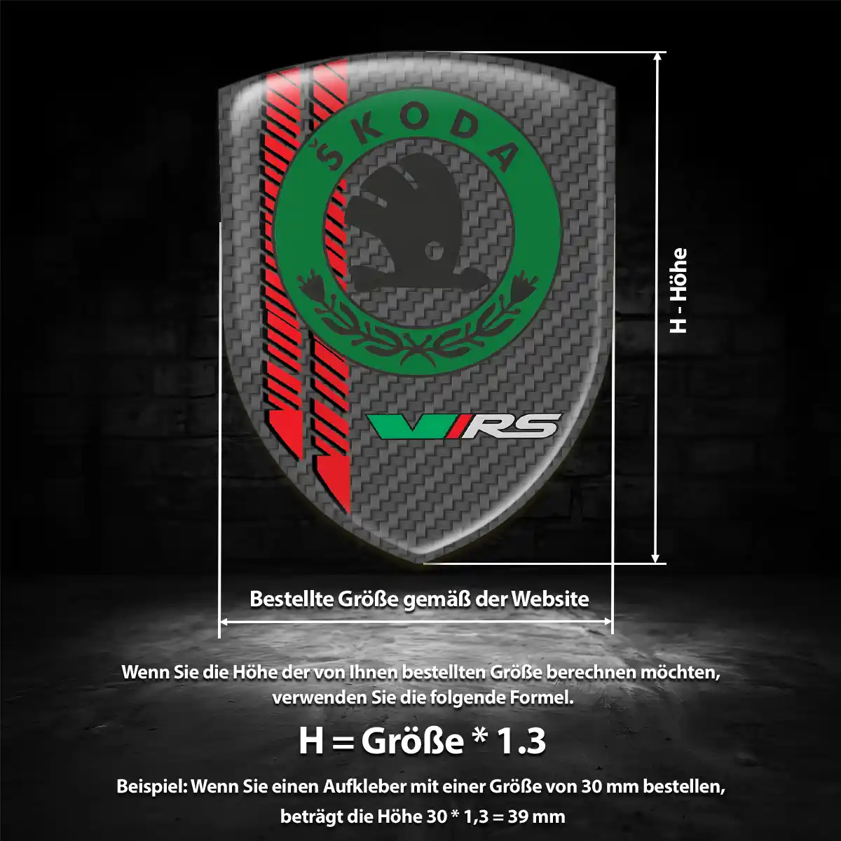 Skoda Aufkleber 3D Gel Embleme Auto Premium-Edition