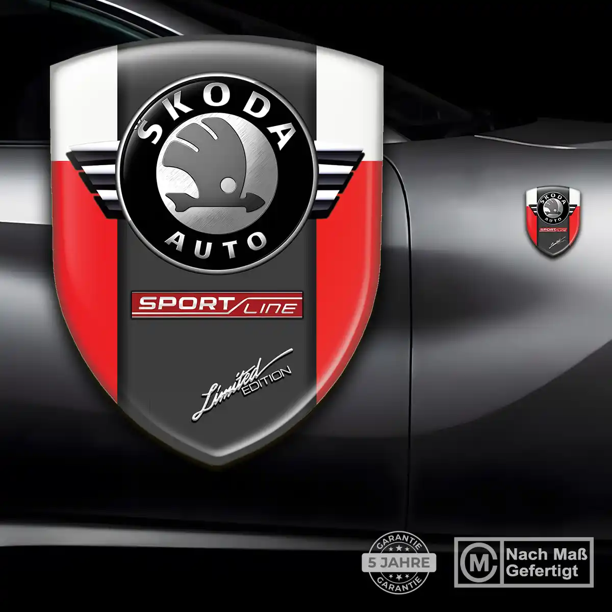 Skoda Aufkleber 3D Gel Embleme Auto Stilvolles Design