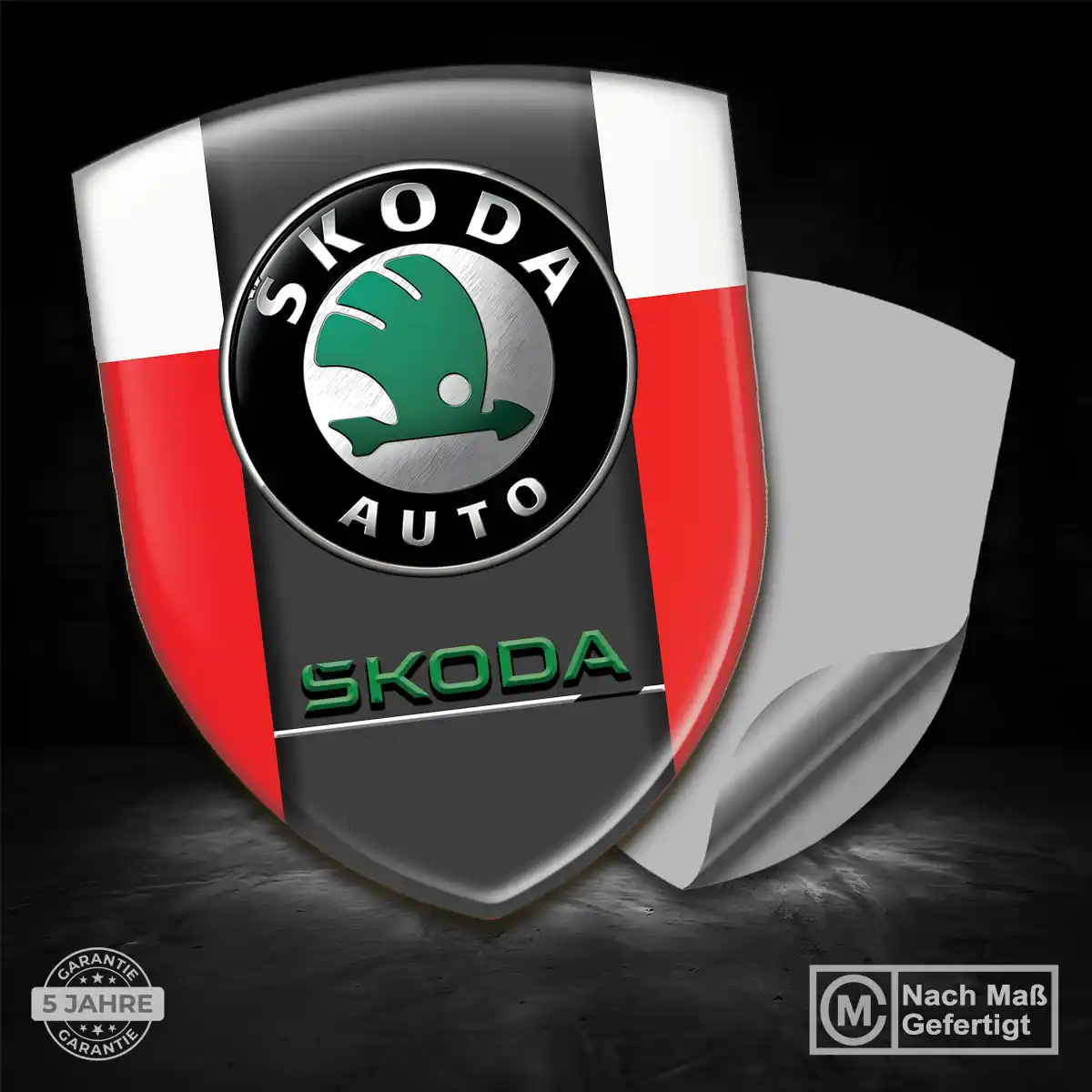 Skoda Aufkleber 3D Gel Embleme Hohe Qualität