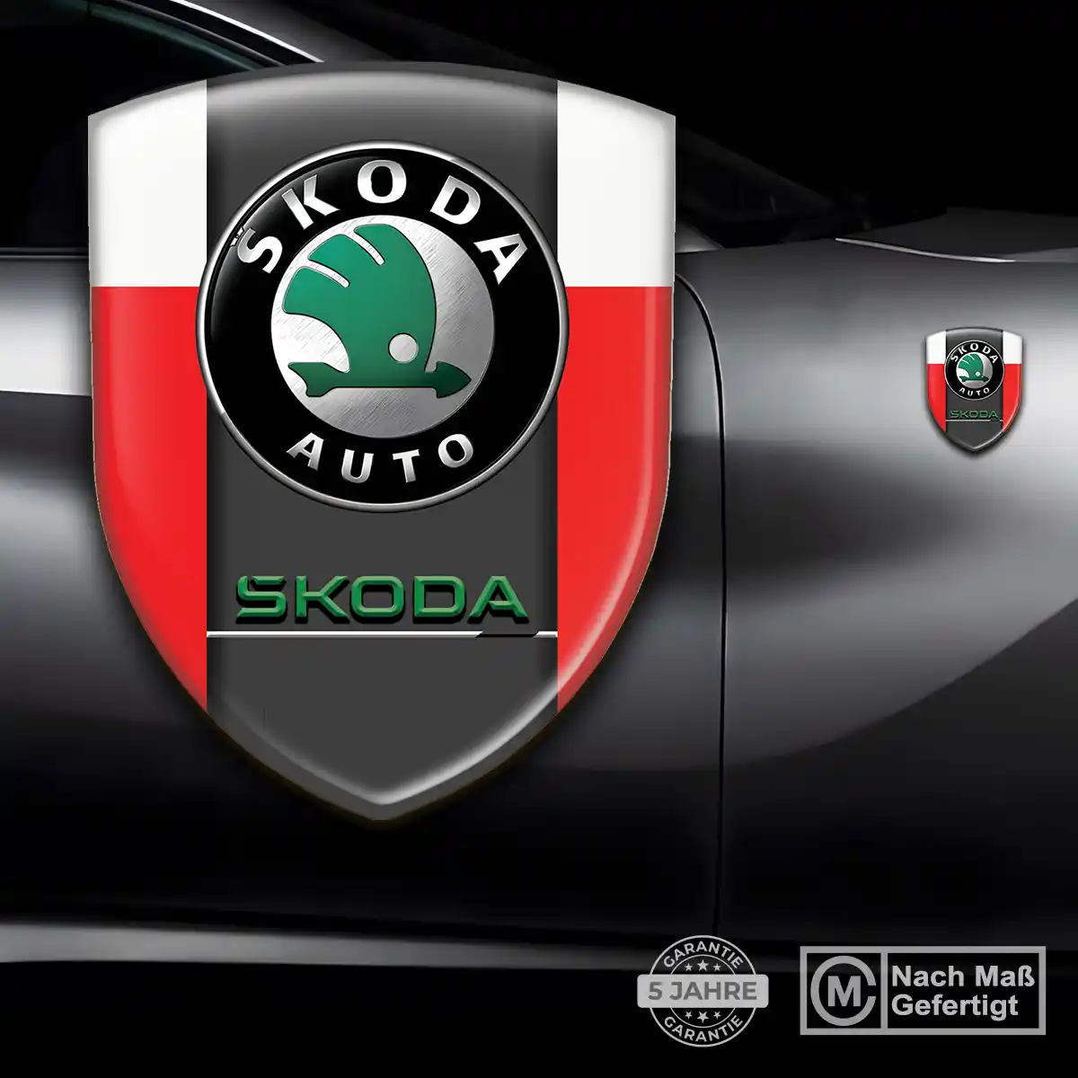 Skoda Aufkleber 3D Gel Embleme Hohe Qualität