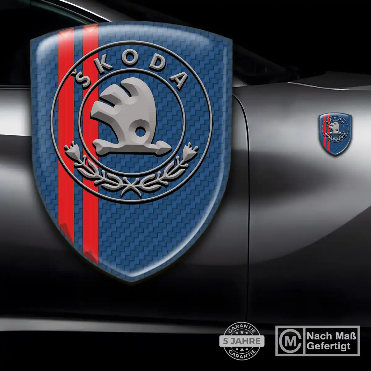 Skoda Aufkleber 3D Gel Embleme Premium-Edition