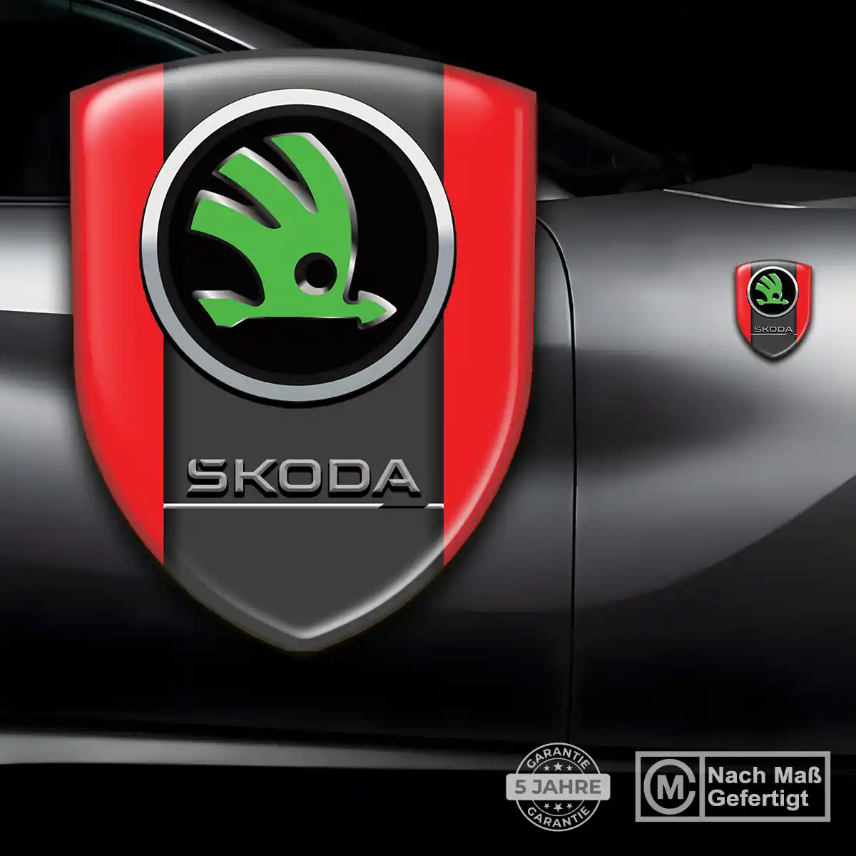 Skoda Aufkleber 3D Gel Embleme Stilvolles Design