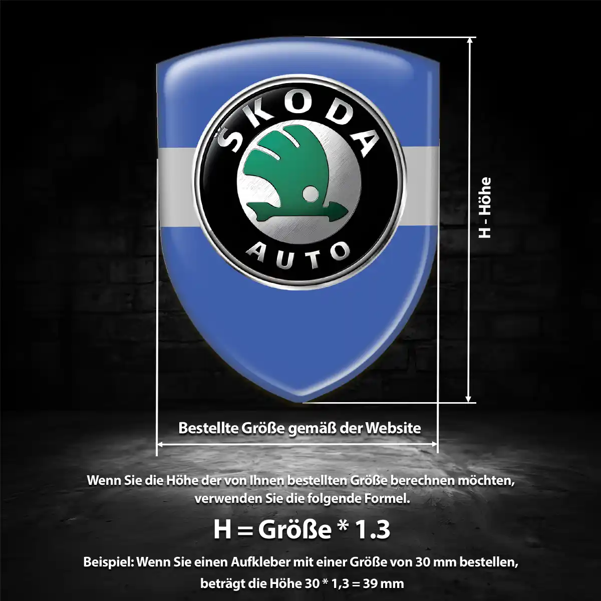 Skoda Aufkleber 3D Gel Silikon Auto Hohe Qualität