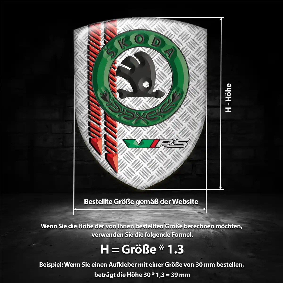 Skoda Aufkleber 3D Gel Silikon Premium-Edition