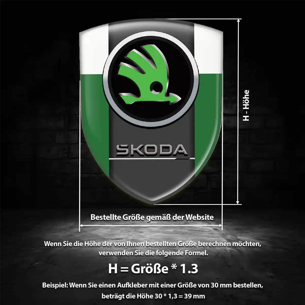 Skoda Aufkleber 3D Gel Wappen Auto Hohe Qualität