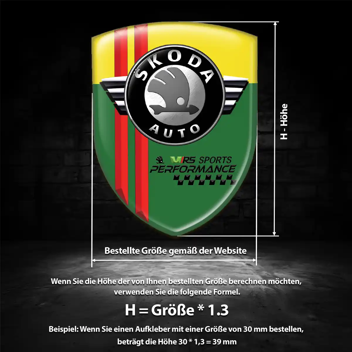 Skoda Aufkleber 3D Gel Wappen Auto Stilvolles Design