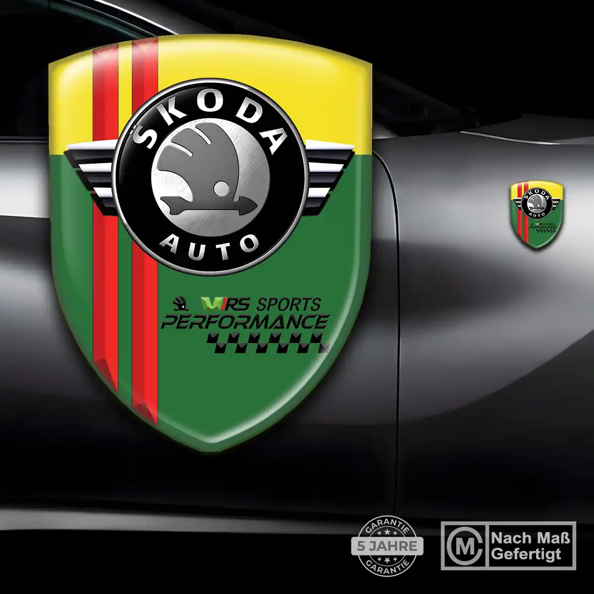 Skoda Aufkleber 3D Gel Wappen Auto Stilvolles Design