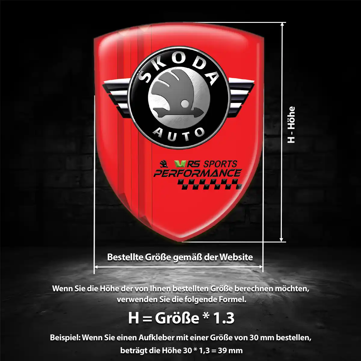 Skoda Aufkleber 3D Gel Wappen Hohe Qualität