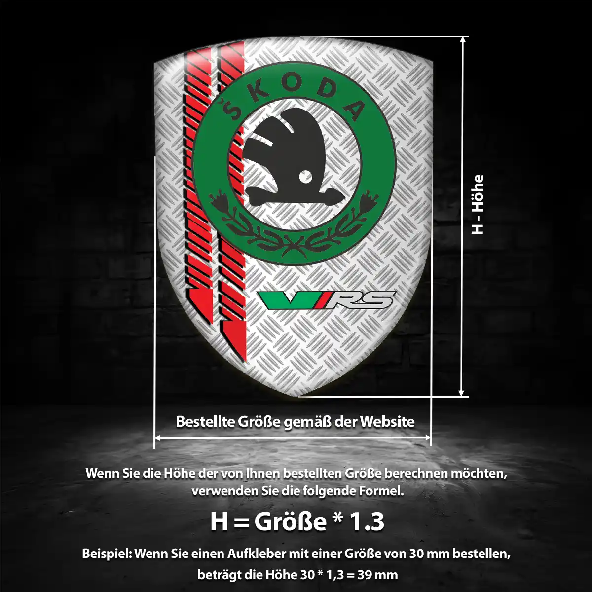 Skoda Aufkleber 3D Gel Wappen Premium-Edition