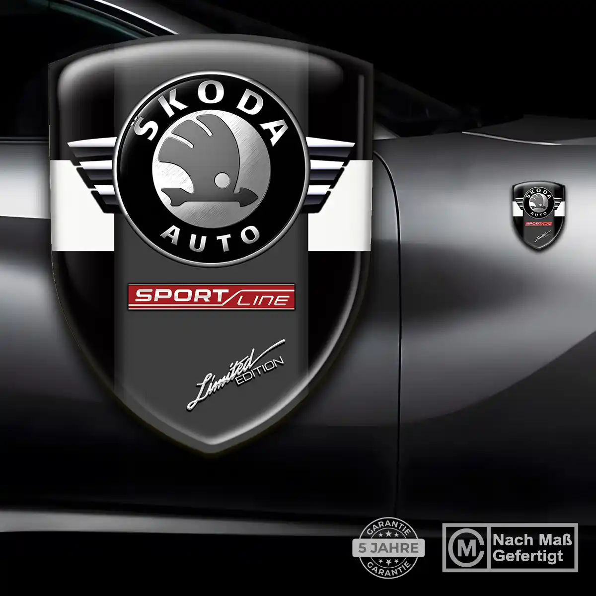 Skoda Aufkleber 3D Gel Wappen Stilvolles Design