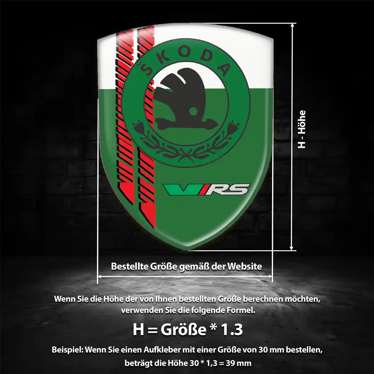 Skoda Aufkleber Emblem Hohe Qualität