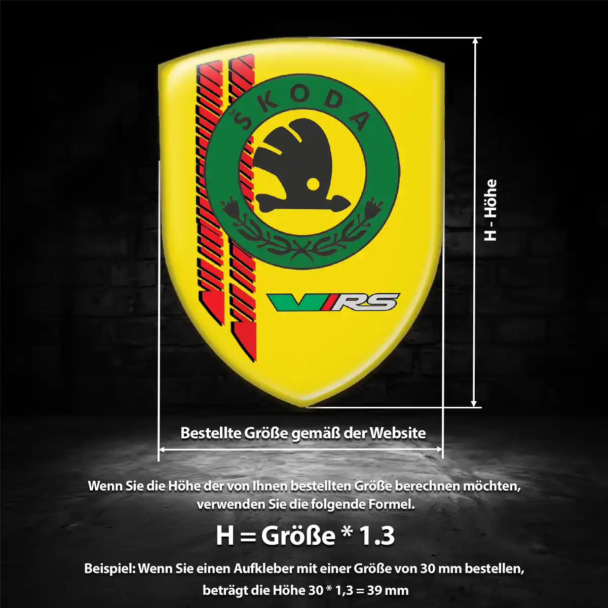 Skoda Aufkleber Emblem Premium-Edition