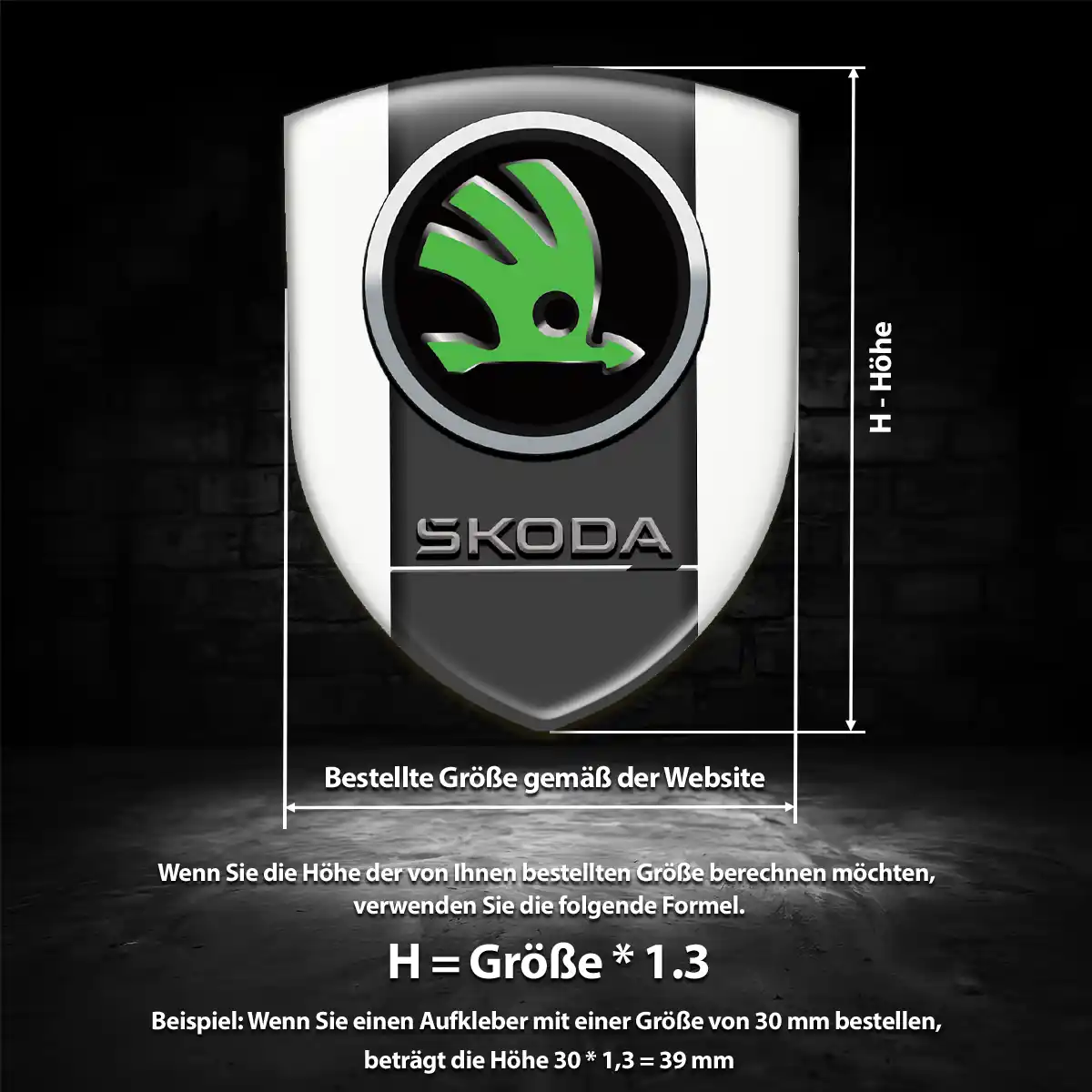 Skoda Aufkleber Emblem Stilvolles Design