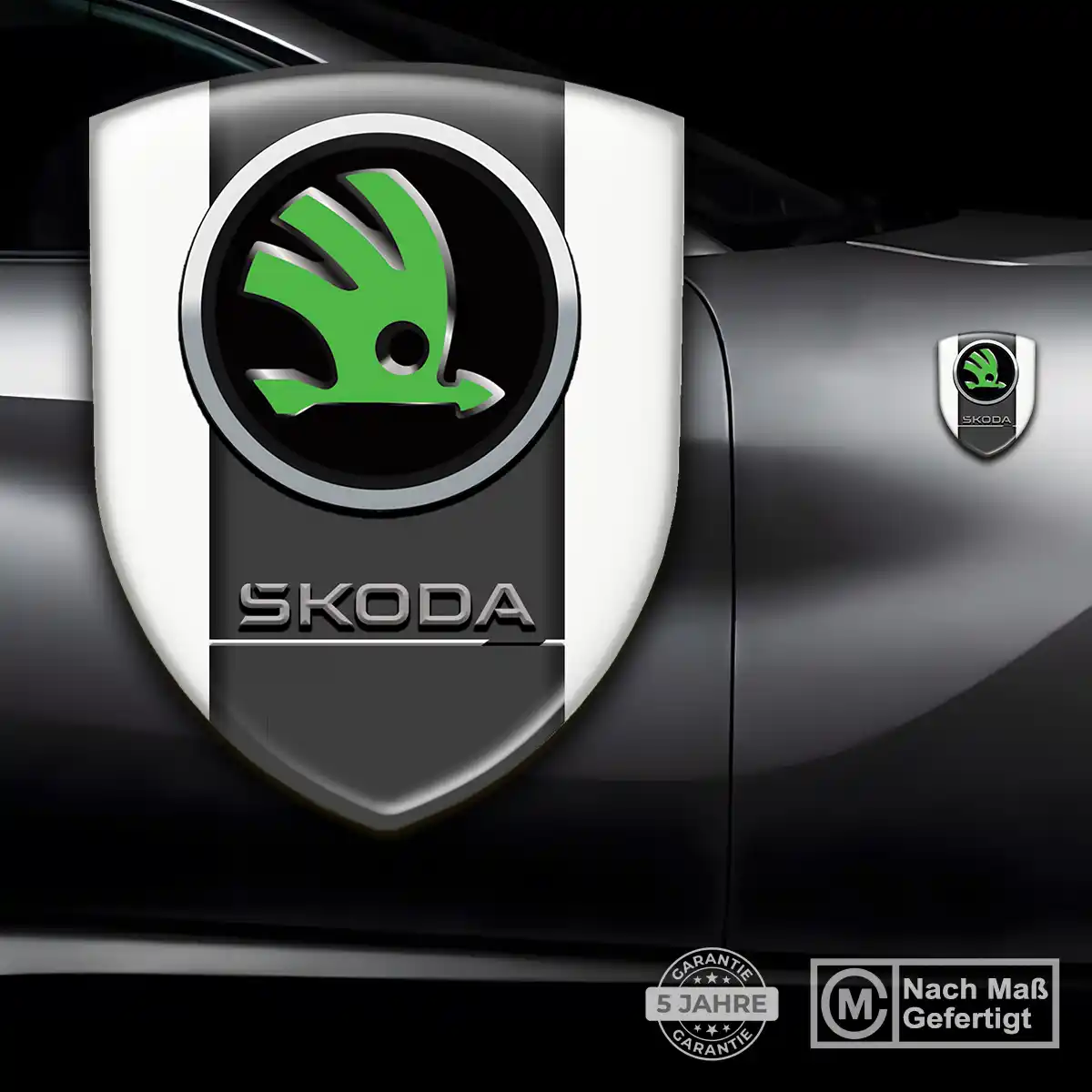 Skoda Aufkleber Emblem Stilvolles Design