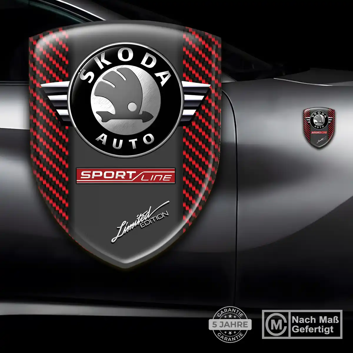 Skoda Aufkleber Emblem Wappen Auto Hohe Qualität
