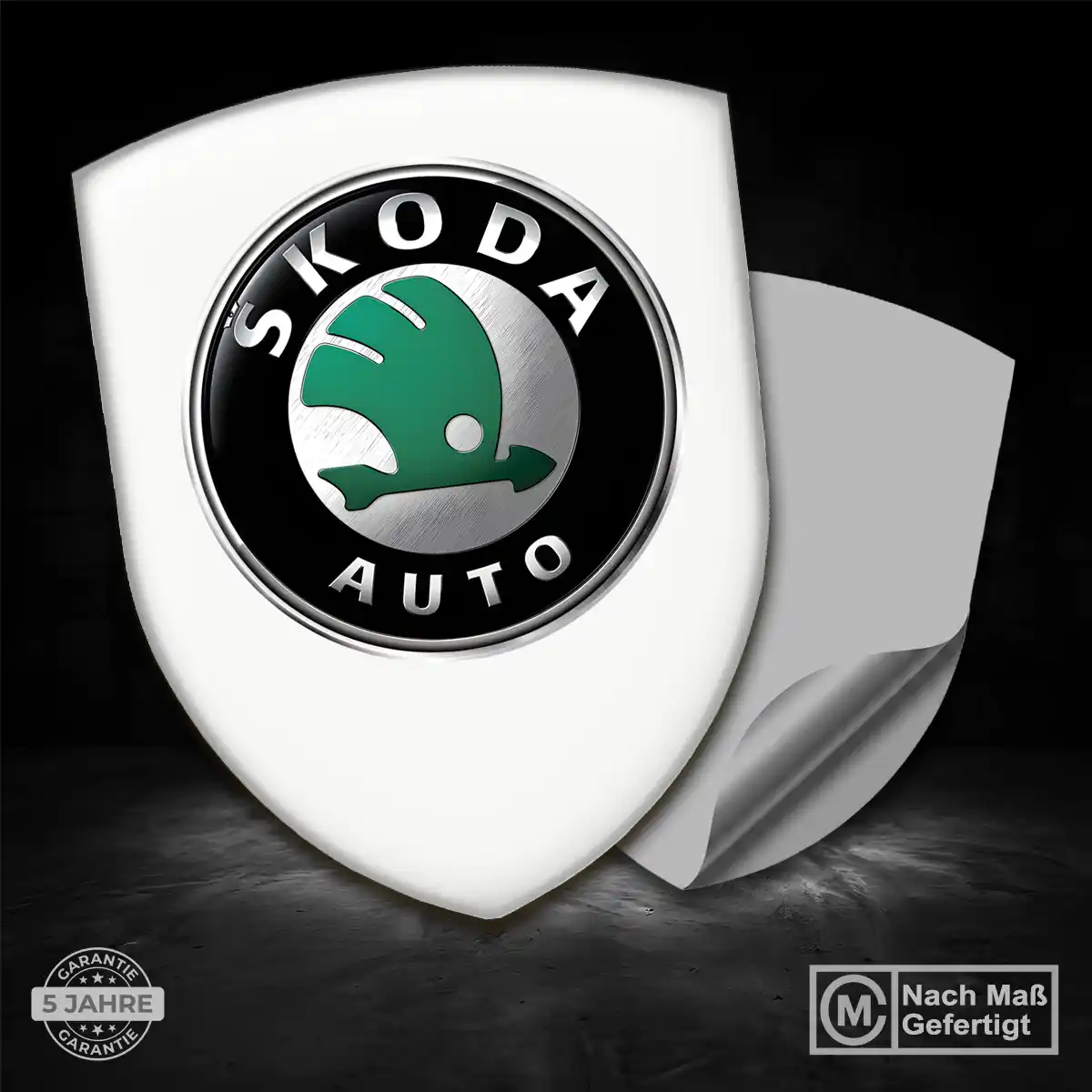 Skoda Aufkleber Emblem Wappen Premium-Edition