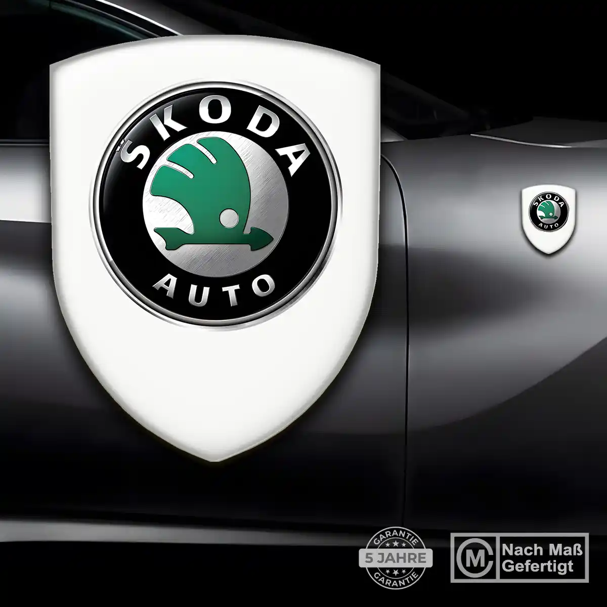 Skoda Aufkleber Emblem Wappen Premium-Edition