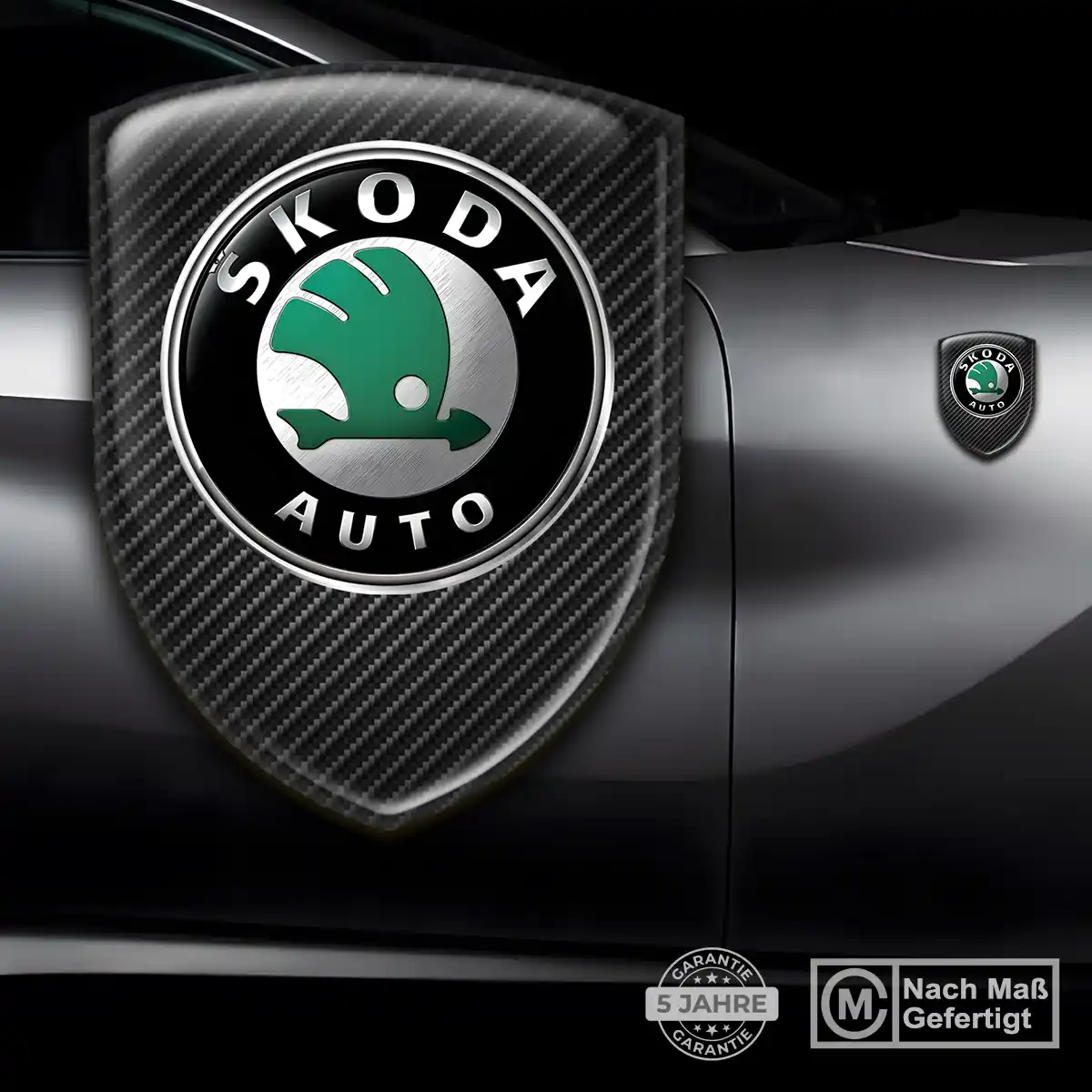 Skoda Aufkleber Emblem Wappen Stilvolles Design