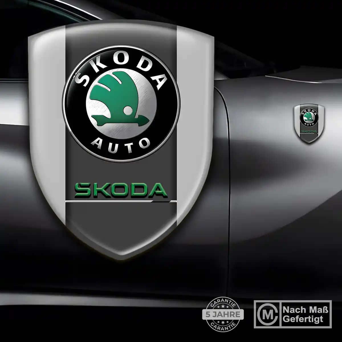 Skoda Aufkleber Embleme Silikon Auto Premium-Edition